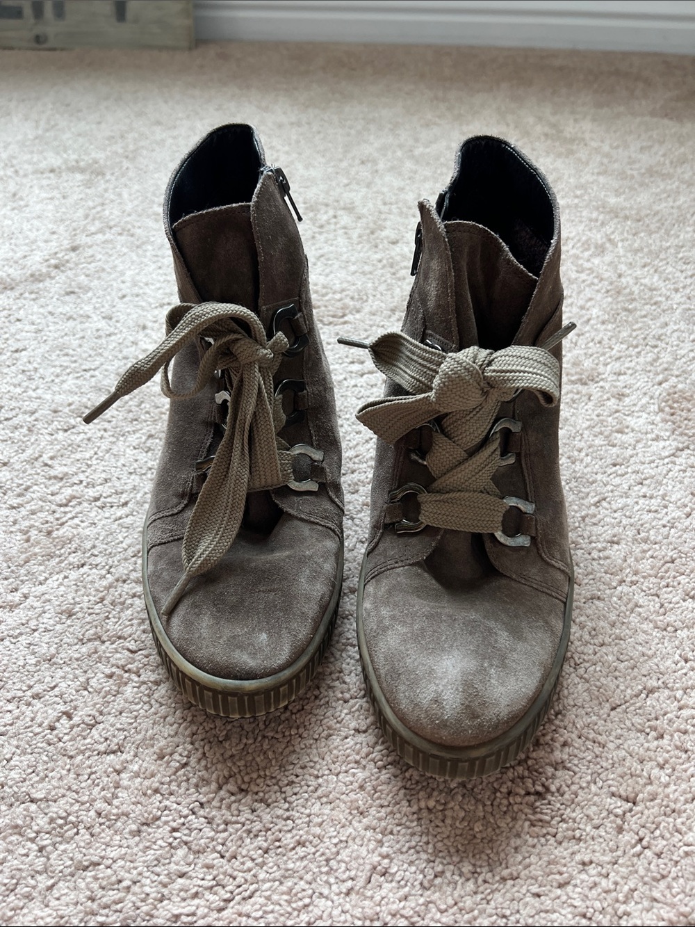 Gabor Jollys Suede Lace-Up Ankle Sneaker Boot